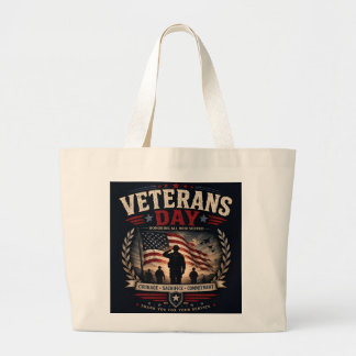 Military Veteran Gift Idea - US Veteran Appreciati Large Tote Bag
