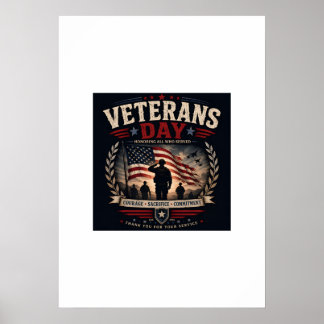 Military Veteran Gift Idea - US Veteran Appreciati Poster