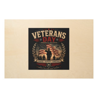 Military Veteran Gift Idea - US Veteran Appreciati Wood Wall Art