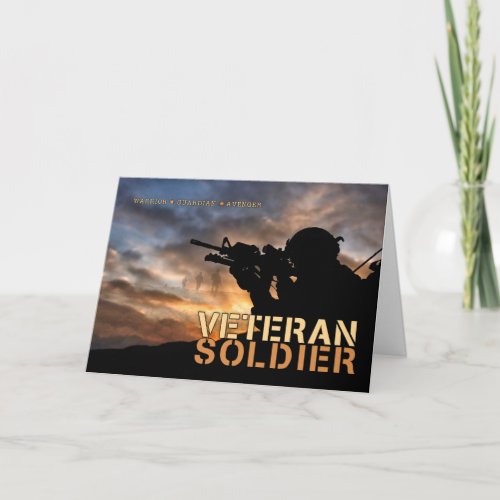 Military Veteran Soldier Veterans Day Holiday Card