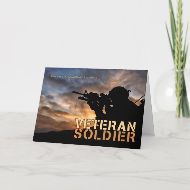Military Veteran Soldier Veterans Day Holiday Card (Front)