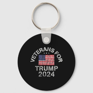 Military Veterans For Trump 2024 Keychain
