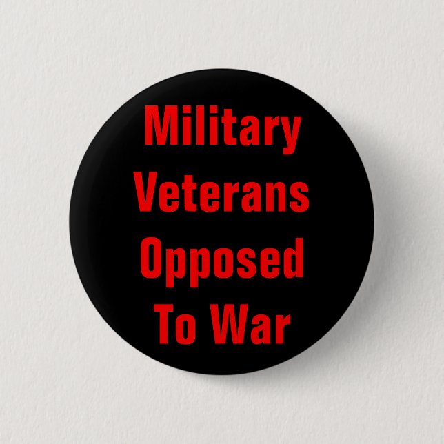 military veterans opposed to war pinback button (Front)