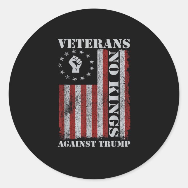 Military Veterans Protest Flag Patriotic Freedom Classic Round Sticker (Front)