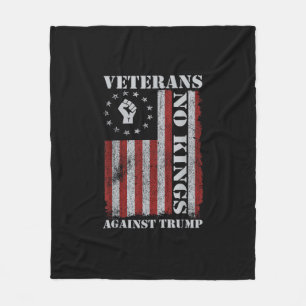 Military Veterans Protest Flag Patriotic Freedom Fleece Blanket