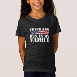 Military Veterans Run in My Family - Running T-Shirt