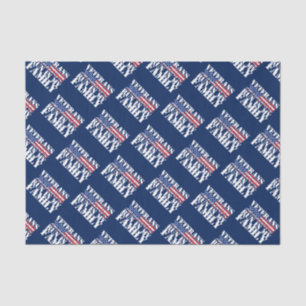 Military Veterans Run in My Family - Running Tissue Paper