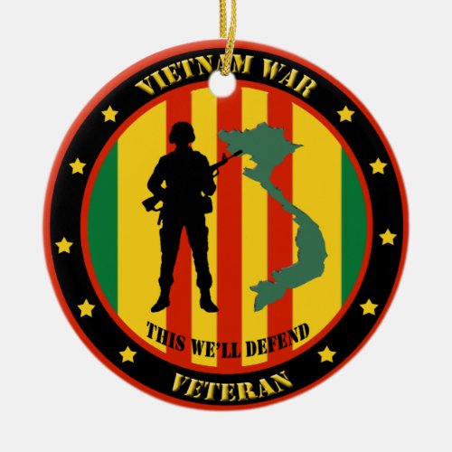 Military Vietnam War Veteran Custom Ornament