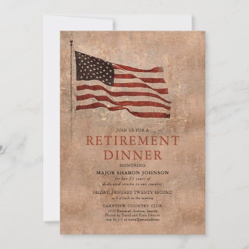 Military Vintage Flag Retirement