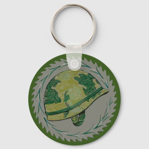 Military War Helmet Keychain