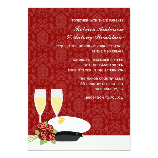 Military Wedding Invitations Zazzle Com   Military Wedding Invitations R44e69ea8130a4b1189d3240fc587c993 Zkrqs 630 