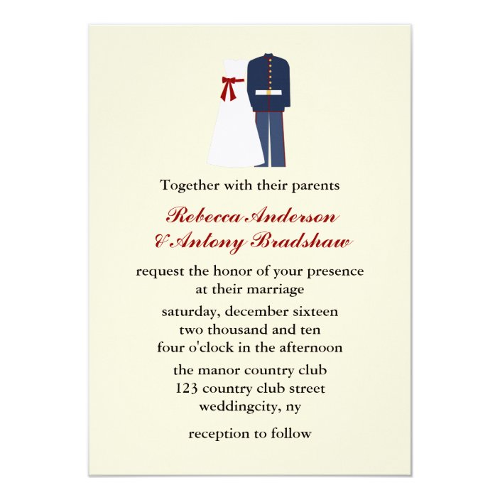 Military Wedding Invitations Zazzle Military Wedding Invitations Zazzle