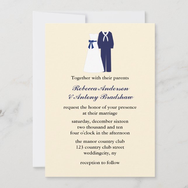 Military Wedding Invitations (Front)
