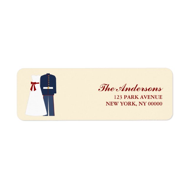 Military Wedding Label (Front)