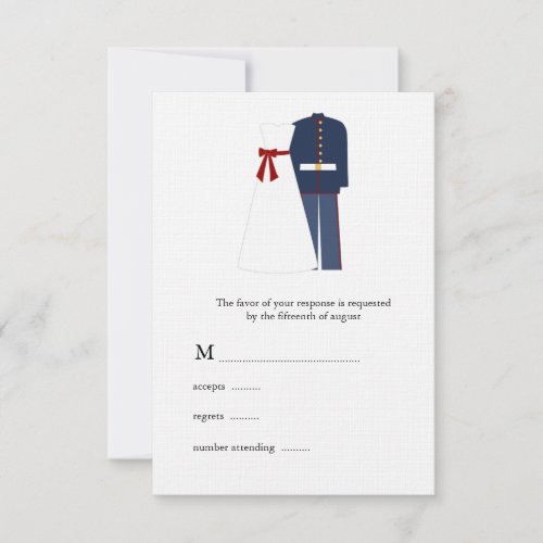 Military Wedding RSVP Cards