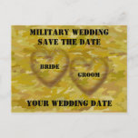 Military Wedding Save the Date Announcement Postcard