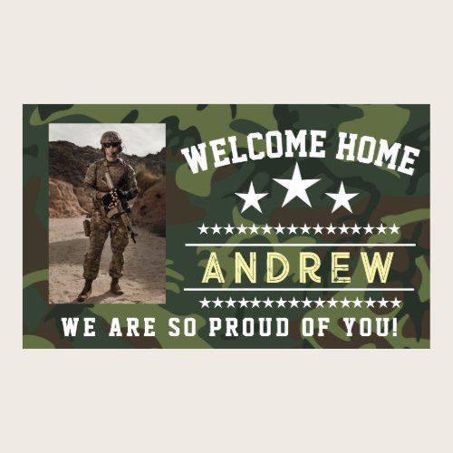 Military Welcome Home Banner - Army National Guard Poster