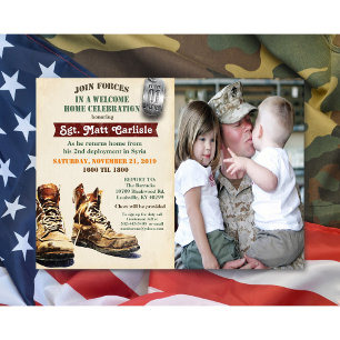 Military Welcome Home Celebration Invitation