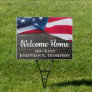 Military Welcome Home Marines Army US Flag Yard Sign
