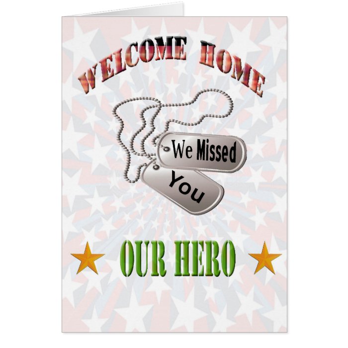 Military Welcome Home Miss You Card