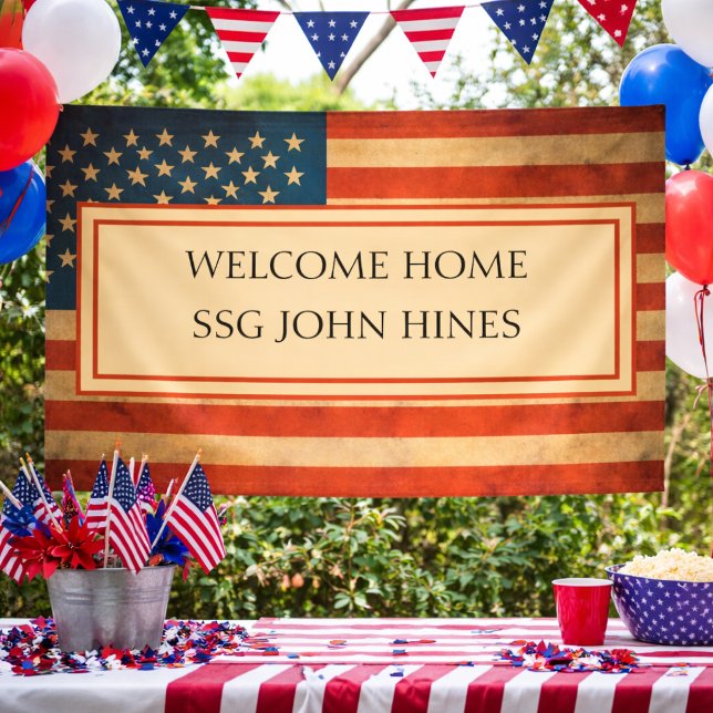 Military Welcome Home Name Rank Banner (Creator Uploaded)