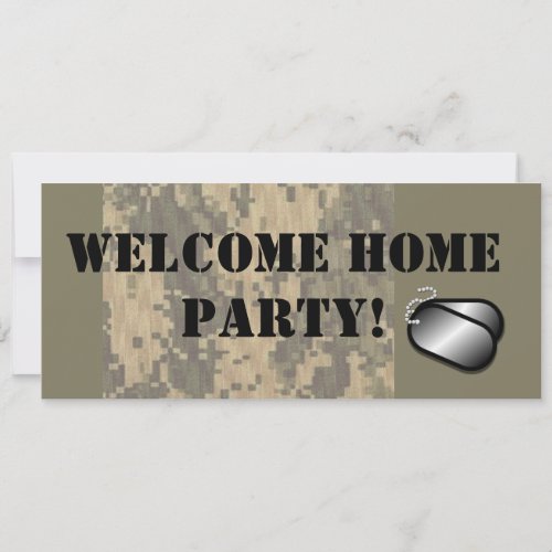 Military Welcome Home Party Custom Invitation