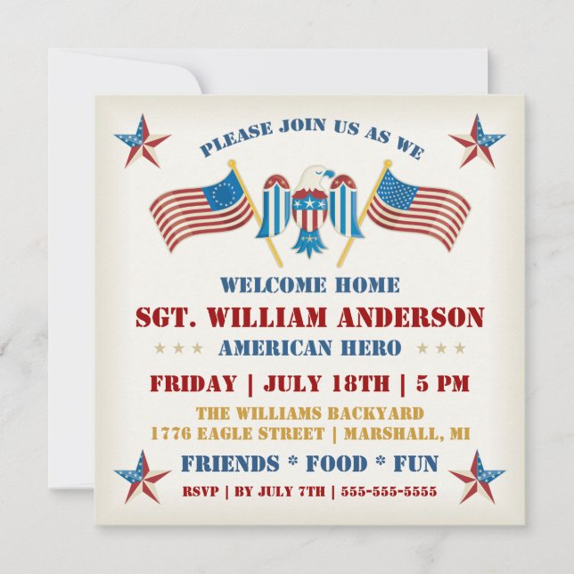 Military Welcome Home Party Invitation (Front)