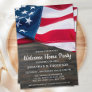 Military Welcome Home Usa American Flag Patriotic Invitation