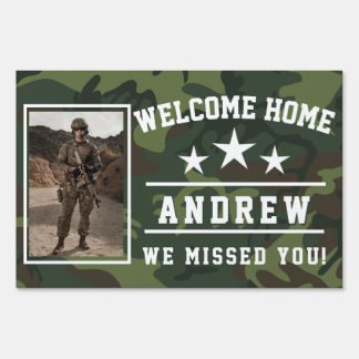 Military Welcome Home Yard Sign | Army National