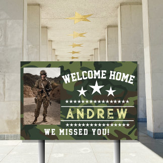 Military Welcome Home Yard Sign | Army National