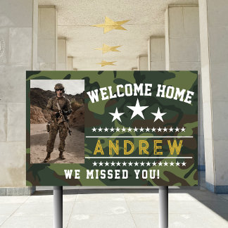 Military Welcome Home Yard Sign | Army National