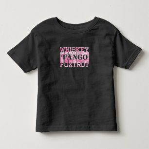 Military Whiskey Tango Foxtrot Pink Camo Toddler T-shirt