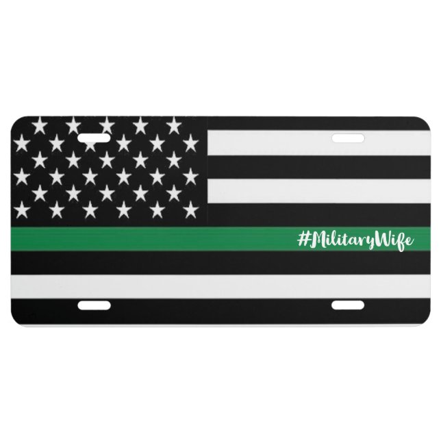 Military Wife License Plate (Front)