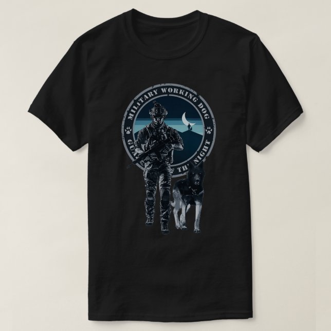 Military Working dog and MWD Handler guardians of  T-Shirt (Design Front)