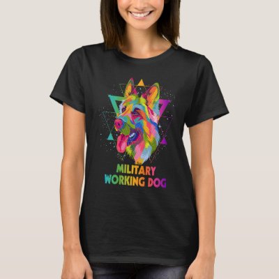 Military Working Dog German Shepherd  Shepard Humo T-Shirt