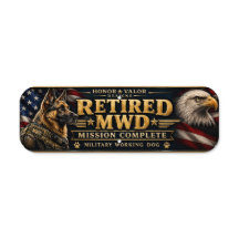 Military Working Dog K9 Retirement Gift
