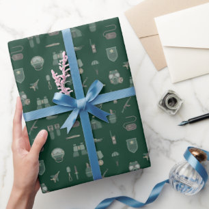 Military Wrapping Paper, Patriotic Camouflage Gift Paper