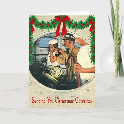 Military WWII Navy Christmas Card