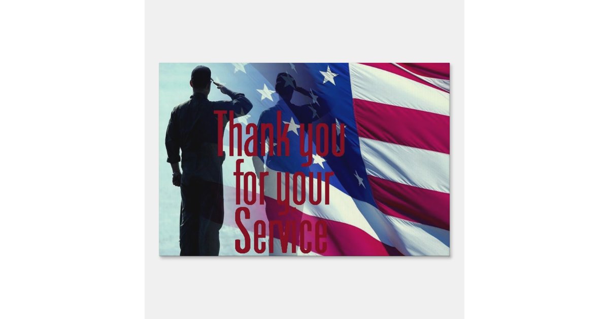 MILITARY YARD SIGN | Zazzle