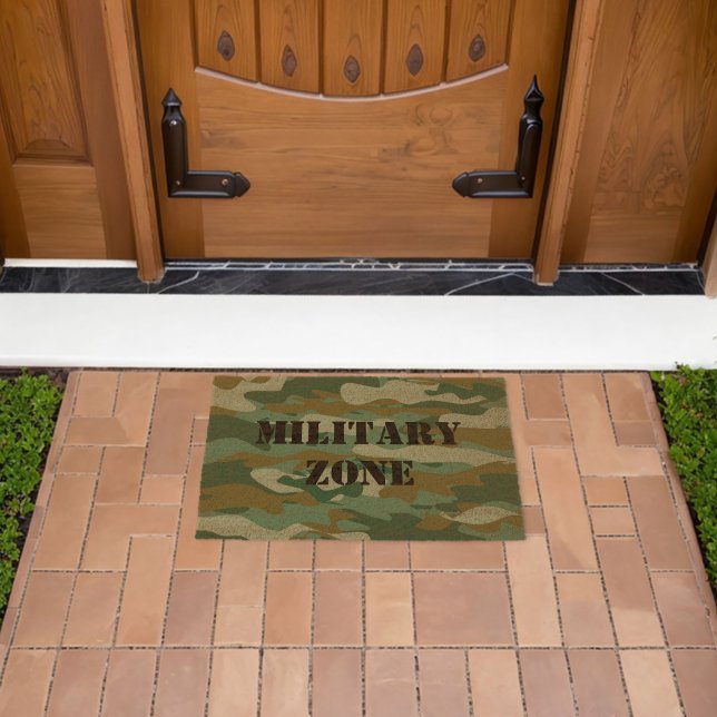 Military zone army camo coco coir fiber doormat (Insitu (Outdoor))
