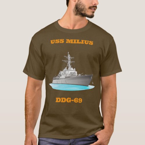 Milius DDG69 Destroyer Ship T_Shirt