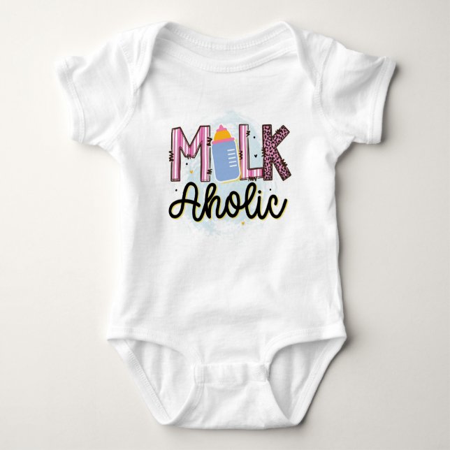 MILK aholic Baby Bodysuit (Front)