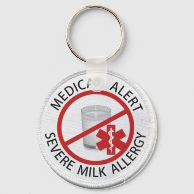 Milk Allergy Keychain (Front)