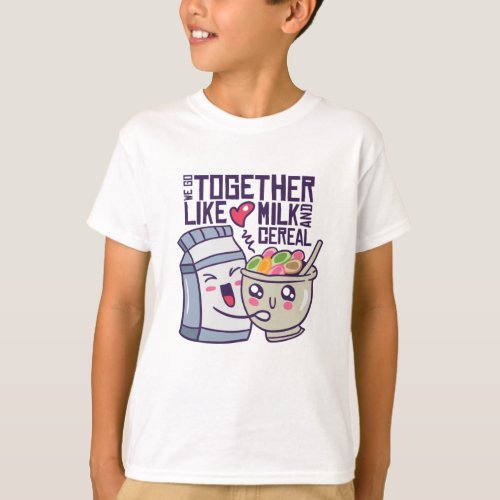 Milk and Cereal Love T_Shirt