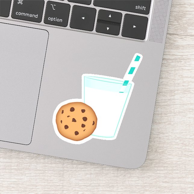 Milk and Chocolate Chip Cookie Sticker (Detail)
