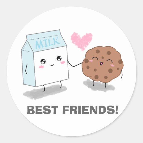 milk and cookie best friends stickers zazzlecom