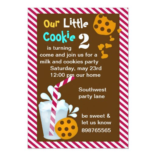 Cookie Birthday Party Invitations 8