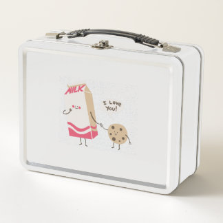 Milk and Cookie Metal Lunch Box