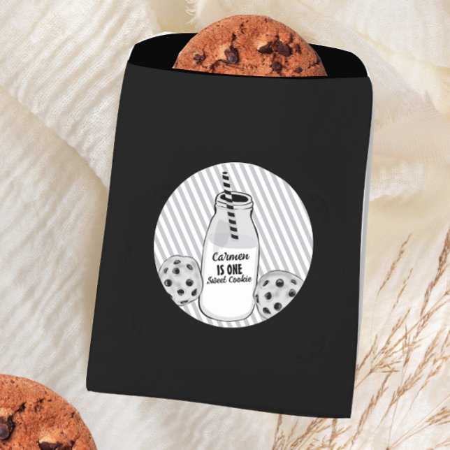 Milk and Cookie Sweet One First Birthday Classic Round Sticker (Creator Uploaded)