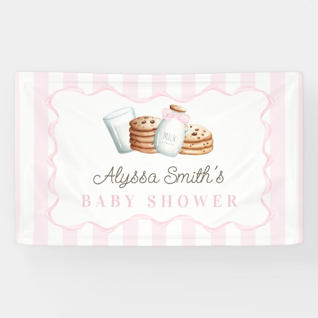 Milk and Cookies Baby Shower Banner (Horizontal)
